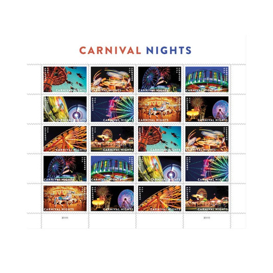 2024 Carnival Nights Forever First Class Postage Stamps